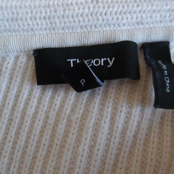 Theory Prosecco One-shoulder Ribbed Fold over Sweater - Picture 16 of 16